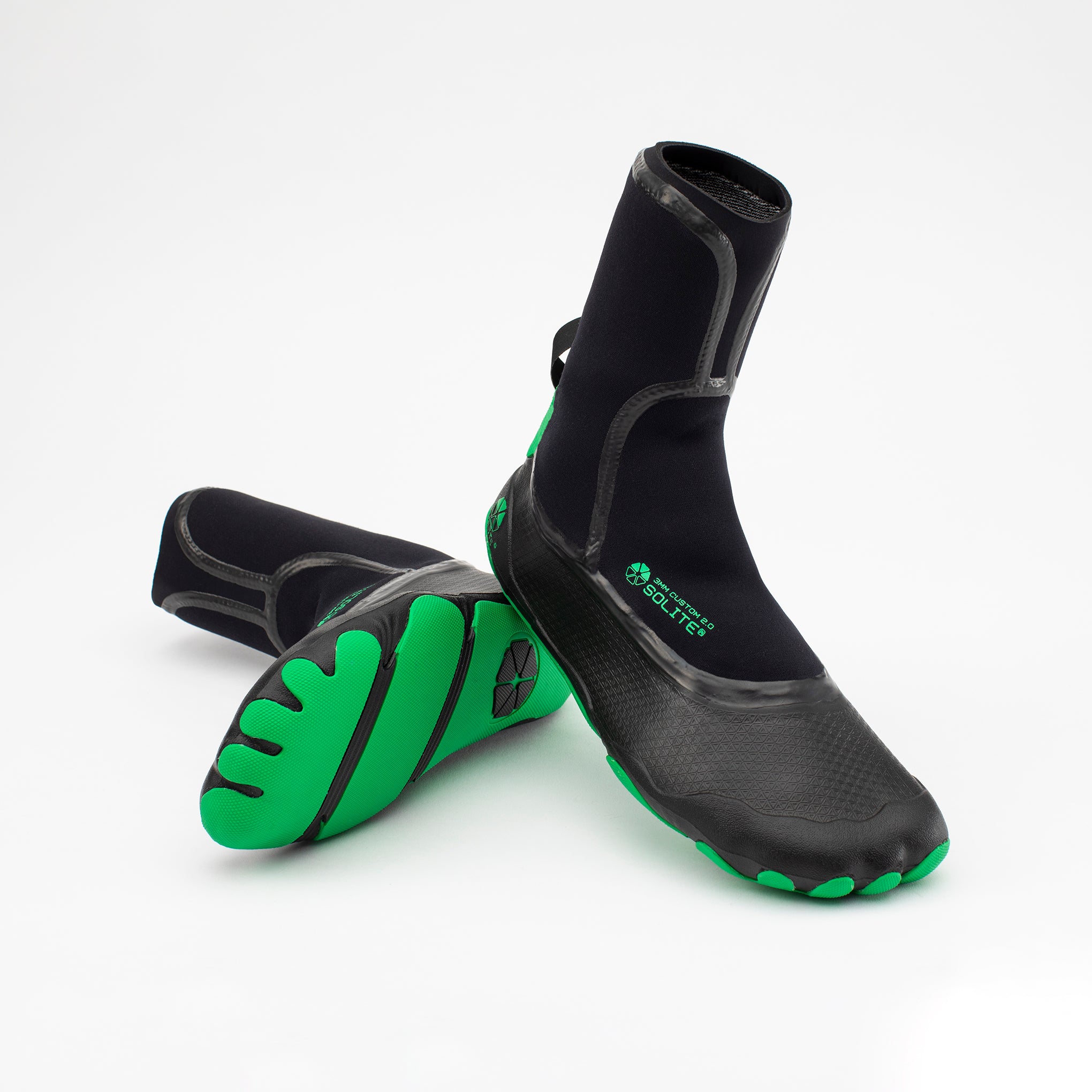 Solite 3mm Custom 2.0 Surf Booties - Black/Gum - Surf